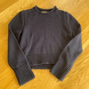 J. Crew 100% Cotton Women’s Navy Classic Rollneck Sweater in Size S